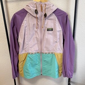 L.L. Bean Women’s Multicolor Raincoat - Purple, Pink, Khaki, and Aqua